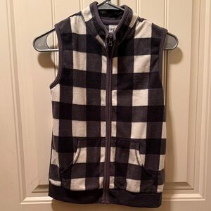 Jumping Beans Gray and White Checkered Fleece